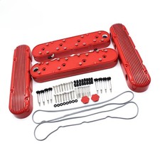 2pcs Aluminum Red Valve Covers Fits For 241-184 Ls Chevy Ls1 Ls2 Ls3 Lsx Engine