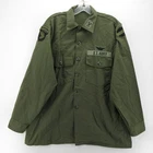 VINTAGE US Army Shirt Men Large Green OG-507 Vietnam Airborne Military Field 60s