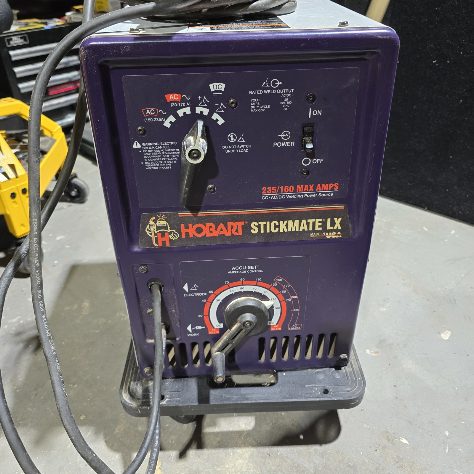 Hobart Stickmate LX 235 AC/160 DC Stick Welder, AC/DC 235A A