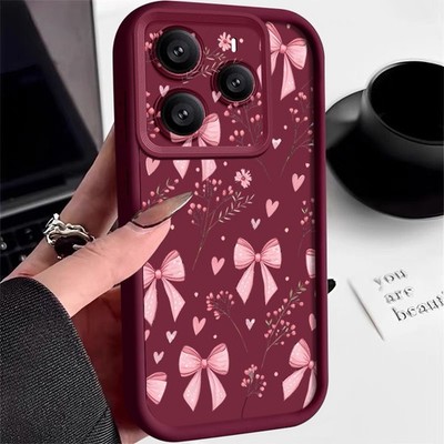 Handyhülle Für Xiaomi Redmi Note 14 13 12 Poco X7 X6 X5 Pro Girl's Cute Bow Case