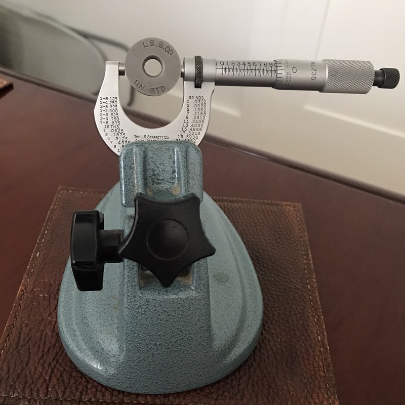 Starrett 0-1” No.230 Outside Micrometer