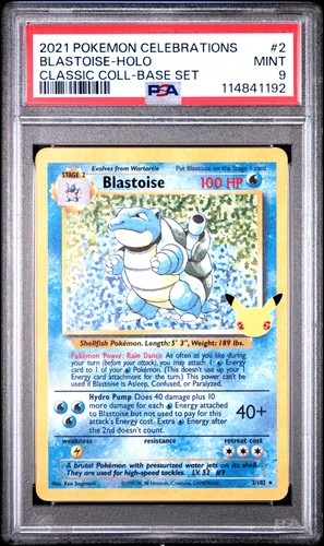 Blastoise 2 PSA 9 comme neuf - Collection Classique Célébrations - Pokemon