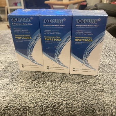 Icepure RWF2300A Refrigerator Replacement Filter WF1CB RF100 Kenmore 469910 3 Pk