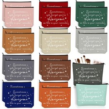 Sieral 24 Pcs Inspirational Makeup Bag Employee Appreciation Gift for Women Y...