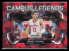 2024 Panini Prizm Draft Picks #7 Trae Young Campus Legends Prizms Red Ice