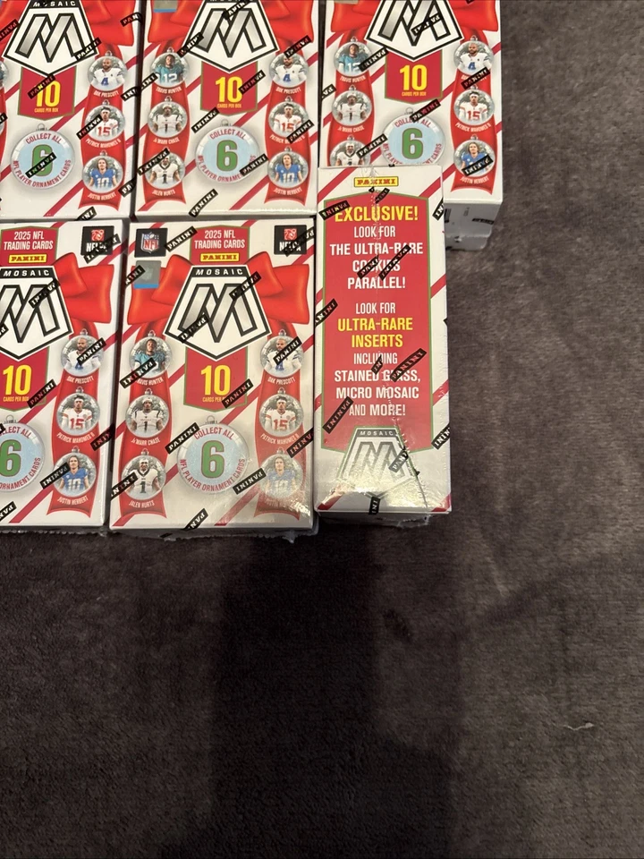 (LOT of 8) 2025 Panini Mosaic Football Ornament Box Factory Sealed New - Image 2 of 2