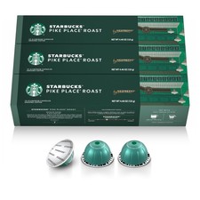 Starbucks by Nespresso Vertuo, Pike Place, Medium Roast Coffee 30count Coffee...