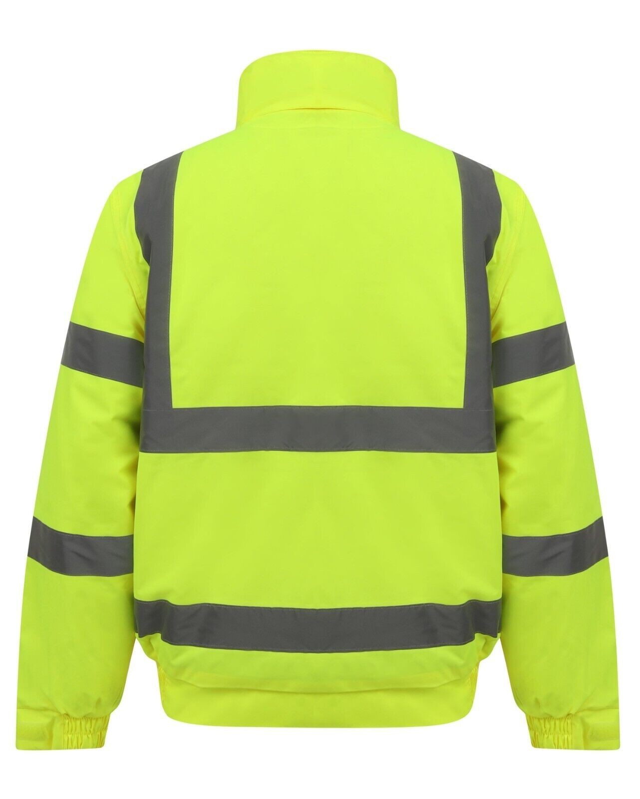 Hi Viz High Visibility Bomber Jacket Waterproof Safety Workwear ...