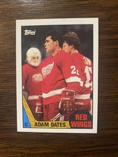 1987-88 TOPPS ADAM OATES ROOKIE CARD #123 - DETROIT RED WINGS. rookie card picture