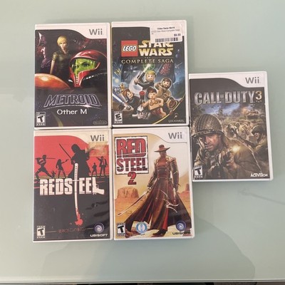 Nintendo Wii Game Bundle Lego Star Wars Metroid Call Of Duty Red Steel Tested