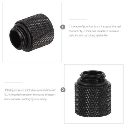 3 PCS Water-cooled Screw Holder Cooling Plug Fittings G1/4 Extender - Afbeelding 5 van 12