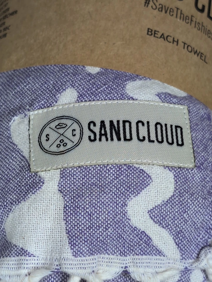 "Toalla de playa turca boho púrpura nube de arena nueva con etiquetas 38"" x 64"" 100 % algodón" Foto 4 de 4