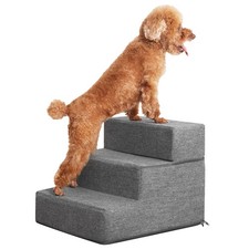 Sted Dog Stairs - High Density Foam Steps for Small Dogs  Cats, Non-Slip
