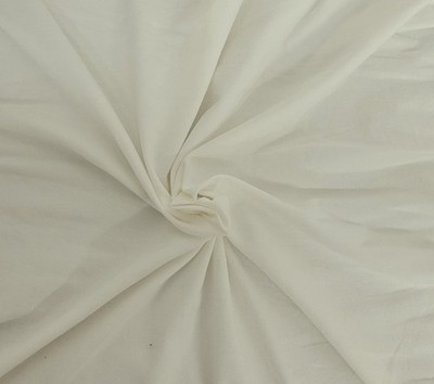 Cotton Spandex Fabric Jersey Knit  By  Yard Off White 4 Way Stretch 150GSM 6/22