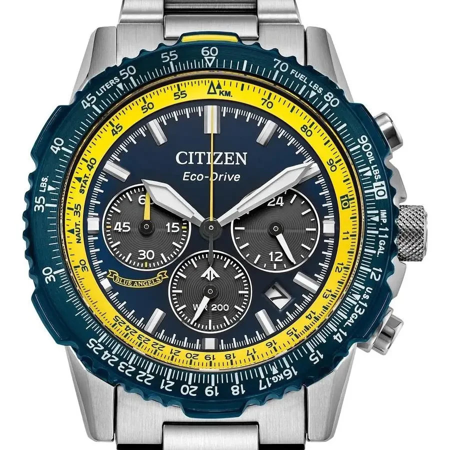 腕時計　citizen Navihawk Promaster Navihawk A-T Green Dial Stainless Steel Bracelet