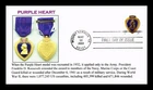 US COVER PURPLE HEART MILITARY AWARD FIRST DAY ISSUE GINSBURG CUSTOM CRAFTED