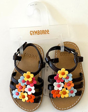 NWT Gymboree Baby Girl Sandals 3 Adjustable Flowers Aloha Sunshine