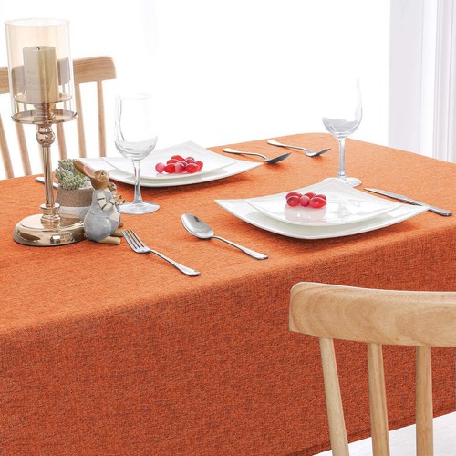 Washable Jute Fabric Solid Heat Resistant Rectangular Table Cover 40 x 60" q864 - Picture 2 of 4