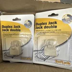 10  Softalk Telephone Duplex Jack Ivory 04425