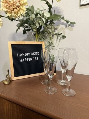 Vintage Princess House Heritage 6oz Tulip Champagne Flute Glasses. Set of 4