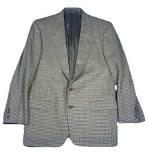 VTG Valentino Uomo Men s Sports Coat Blazer Silk Wool Made Italy Plaid Rare 39