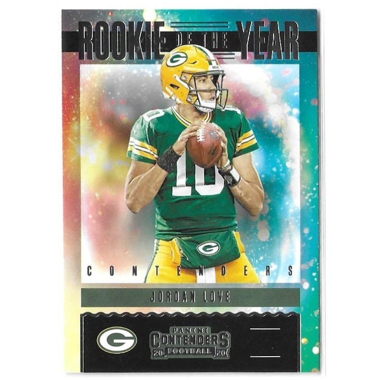 Jordan Love 2020 Panini Rookie of the Year Contenders #RY-JLO (GB Packers QB RC)