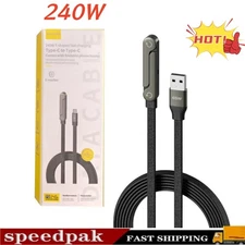 240W Fast Charging Foldable Bracket Data Cable with Built-in Holder Adjustable