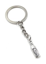 Portachiavi Birra Bottiglia Metallo Ciondolo Fascino