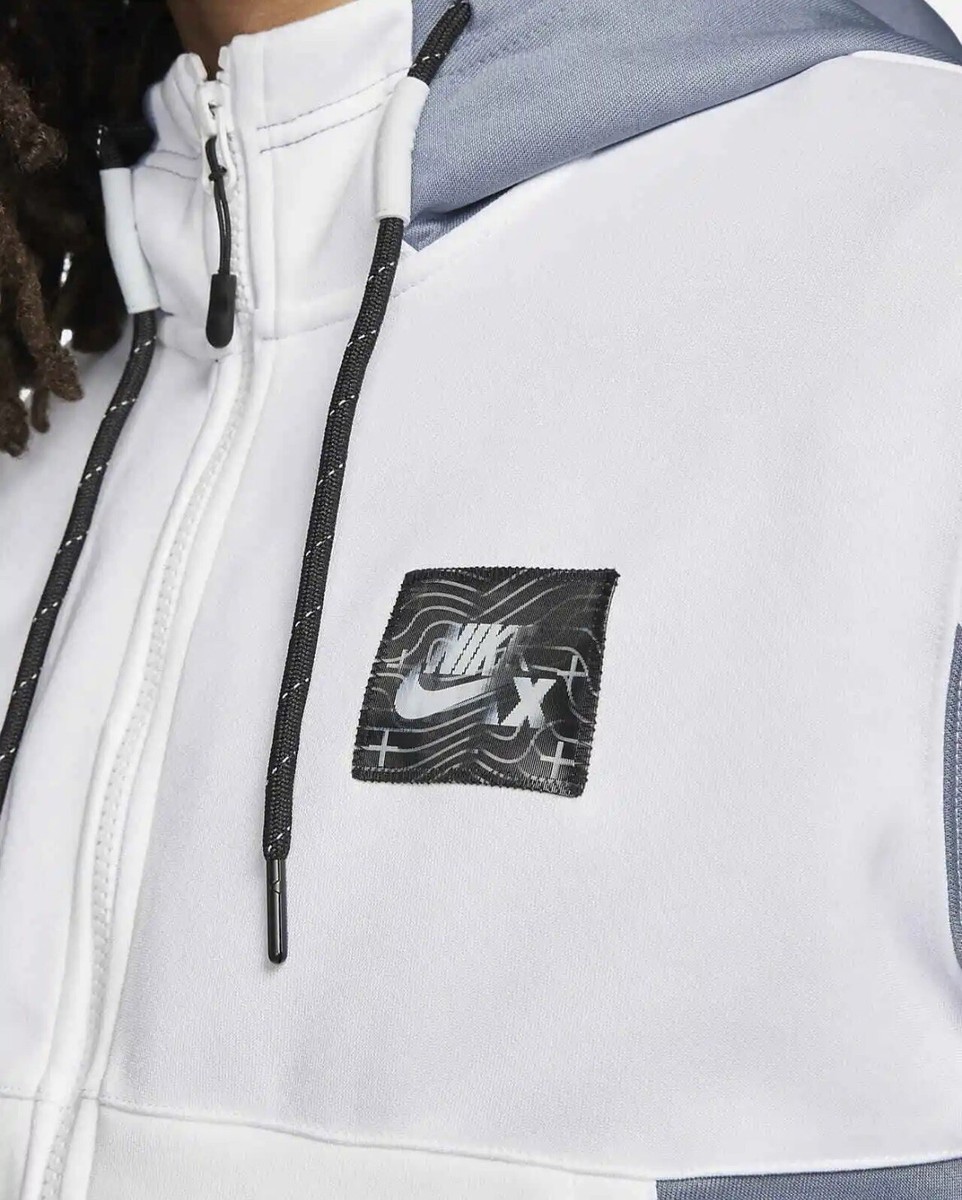 Nike Air Max NSW Zip Hoodie Jacket Poly Fleece White DO7234-100