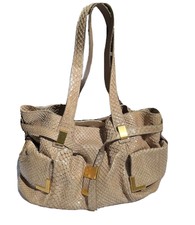 Now $1100 Rare 100% Authentic Michael Kors Python Skin Beverly Satchel