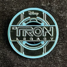 Tron Legacy Logo Lightcycle Power Run Disk Opening Day Game Grid Disney Pin 2010