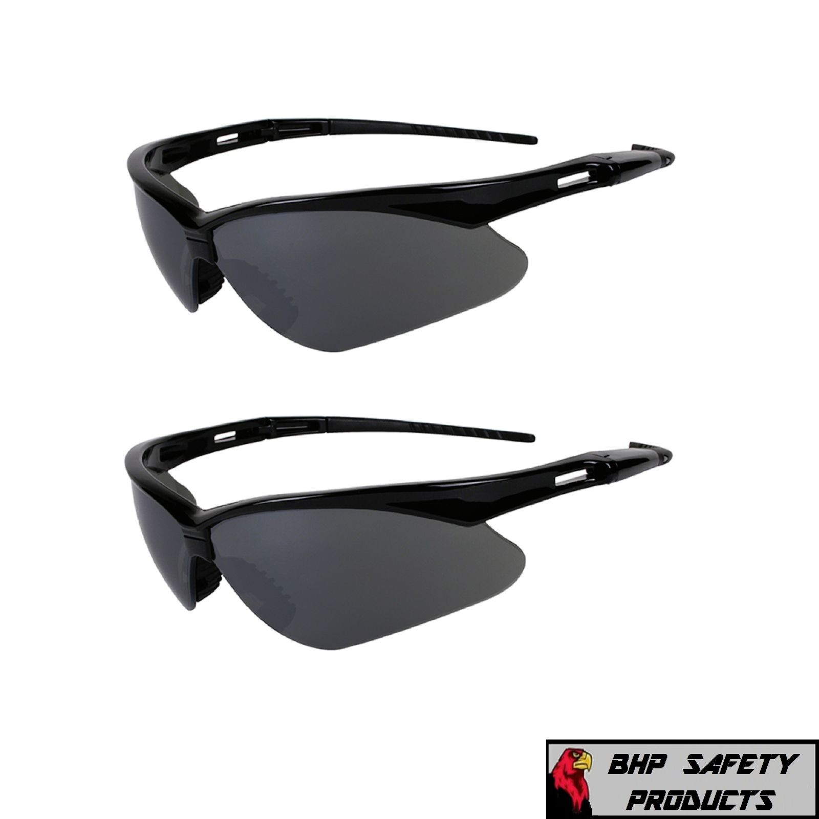KLEENGUARD NEMESIS SAFETY GLASSES 25688 SMOKE MIRROR LENS BLACK FRAME 2