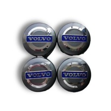 FOR VOLVO 4pcs Ø64mm Hubcaps XC40 60 90 S60 90 C40 Wheel centre caps dark grey