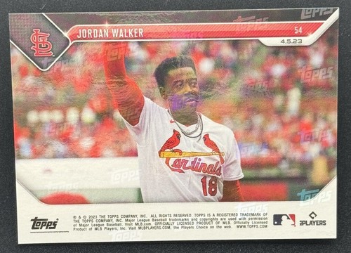 2023 Topps Now MLB Baseball Jordan Walker Rookie RC 1st Career Home Run STL #54 - Bild 2 von 2