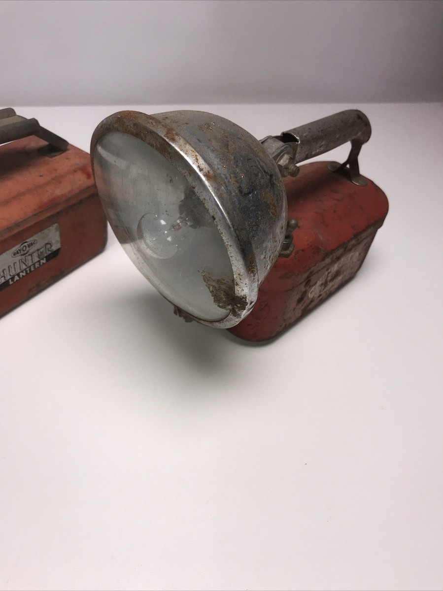 2 Antique Lanterns. Ray-o-vac HUNTER Lantern. Big Beam 111 | eBay