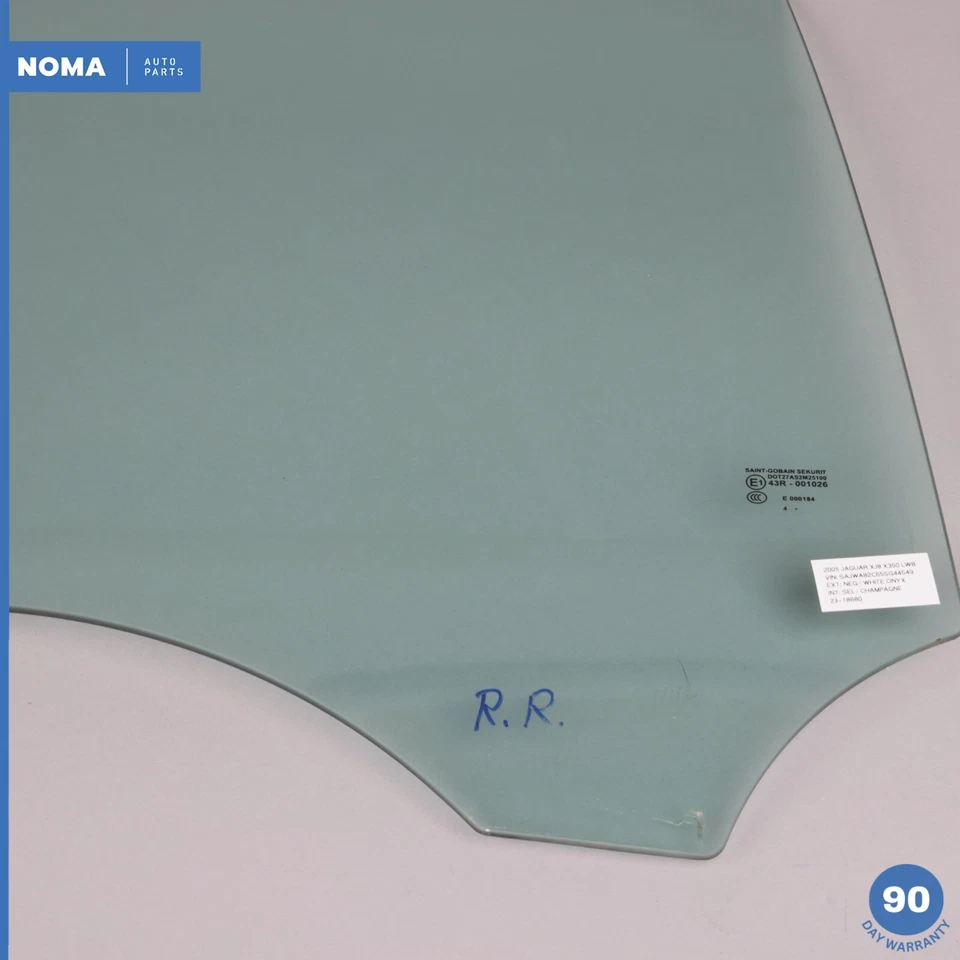 2005 Jaguar XJ8L VDP X350 LWB Rear Right Passenger Side Door Window Glass OEM - Image 2 of 4