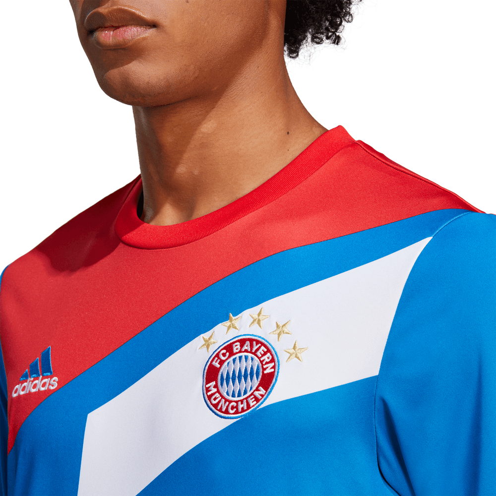 Bayern München adidas シャツ 赤青 Bayern Munchen 2014 Home Jersey #19 Gotze Adidas Red Blue