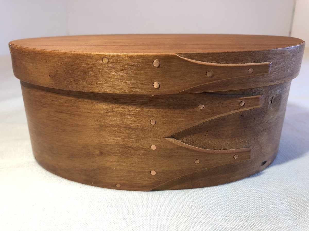 Vintage Orleans Carpenters Wood Box Oval Bentwood Shaker w