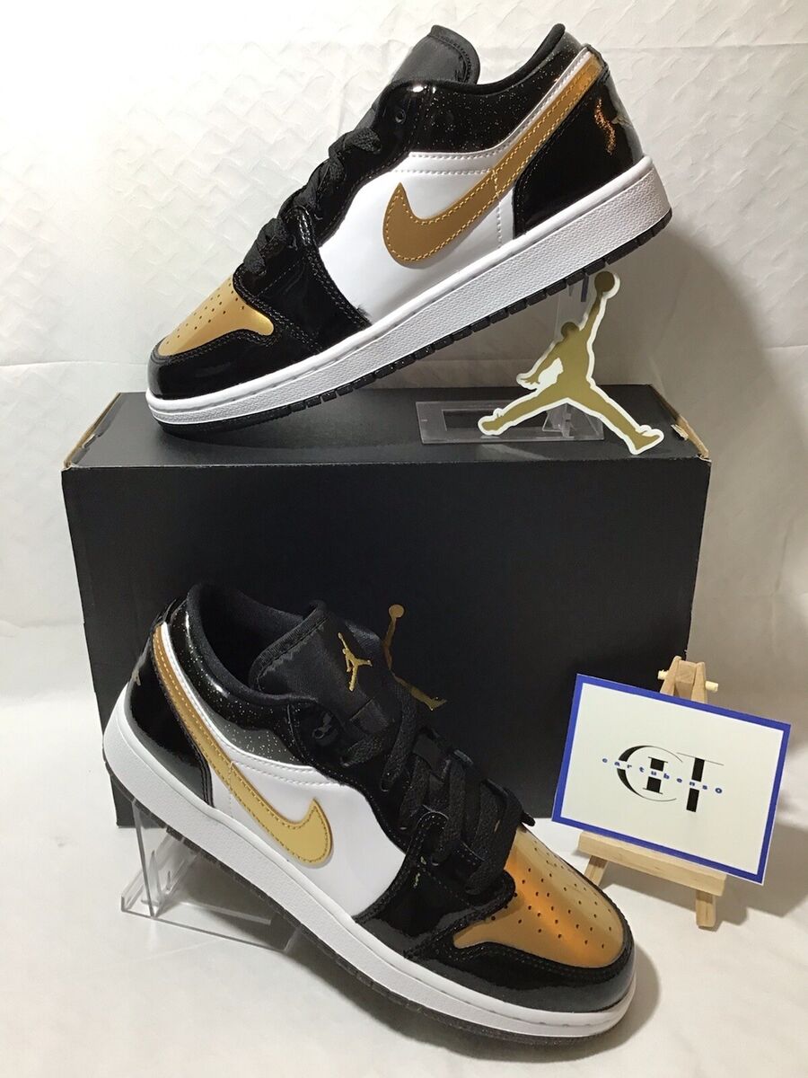 Nike Air Jordan 1 Low SE (GS) Black Metallic /Gold-White Nike Air Jordan 1 Low SE (GS) Black Metallic /Gold-White