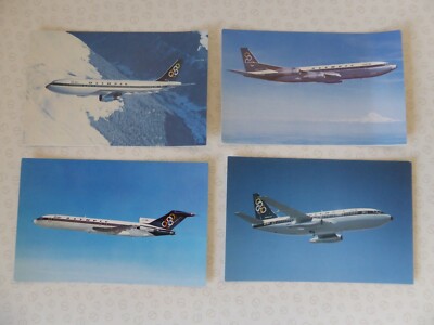 Olympic Airways 4 x Postkarten Boeing 737 707 727 Airbus A300