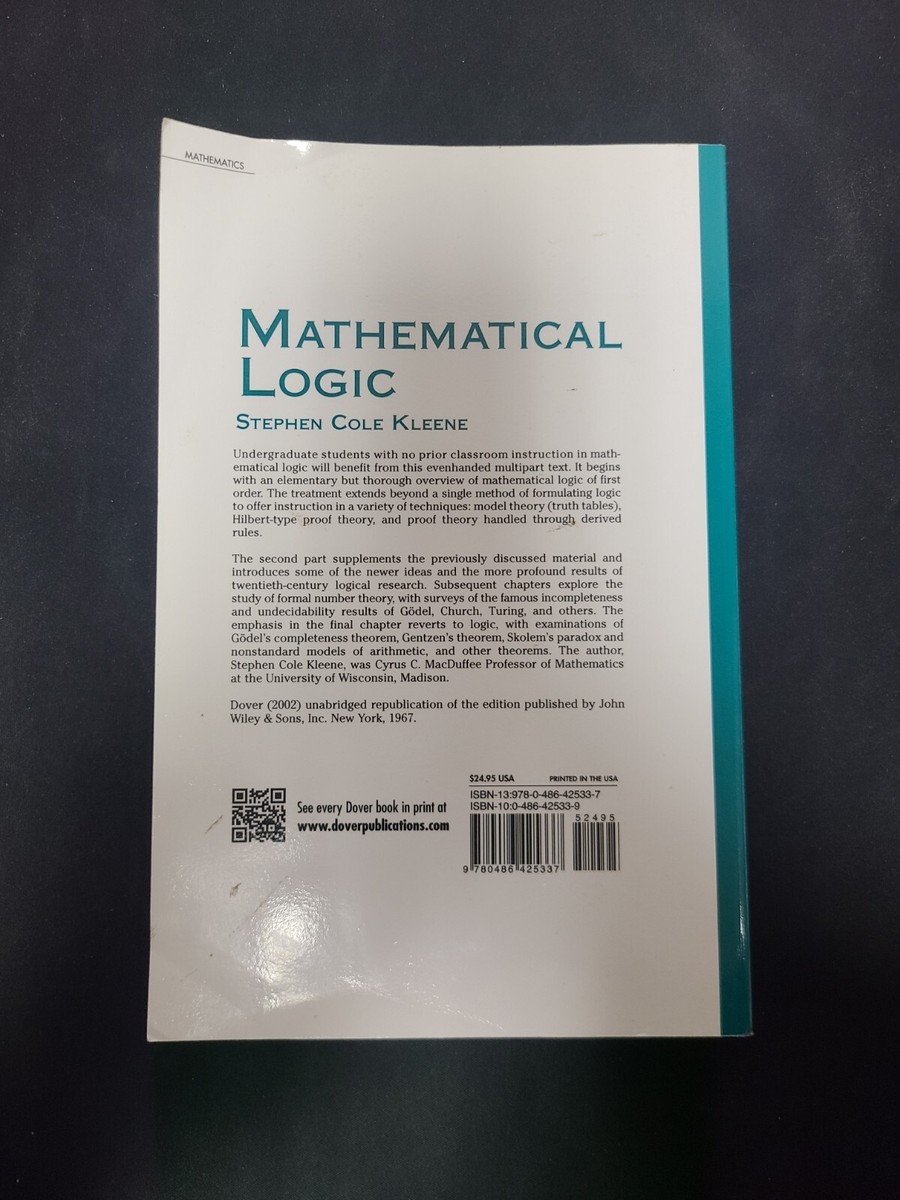 Dover Books on Mathematics Ser.: Mathematical Logic by Stephen
