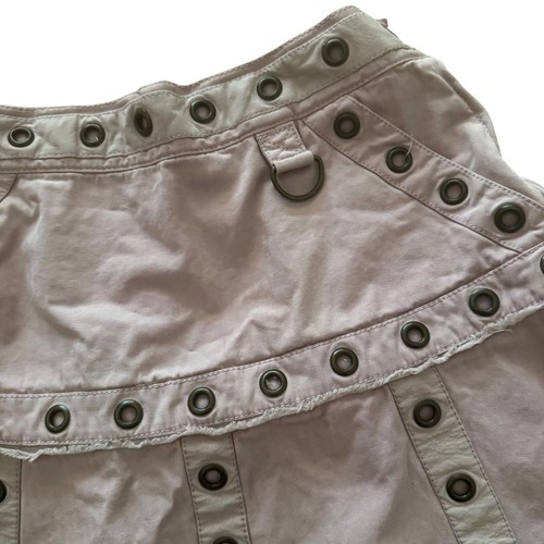 Marc Jacobs Mini Skirt Y2K Retro Utility Cargo A Line Raw Hem Pink 2 bv - Picture 4 of 7