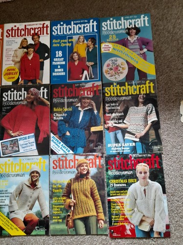 Job Lot 24 Vintage Issues STITCHCRAFT Needlewoman Magazine 1977 & 1978 Full Year - Picture 3 of 8