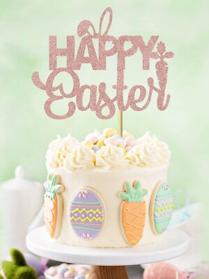 Tortenaufleger Rosegold Frohe Ostern