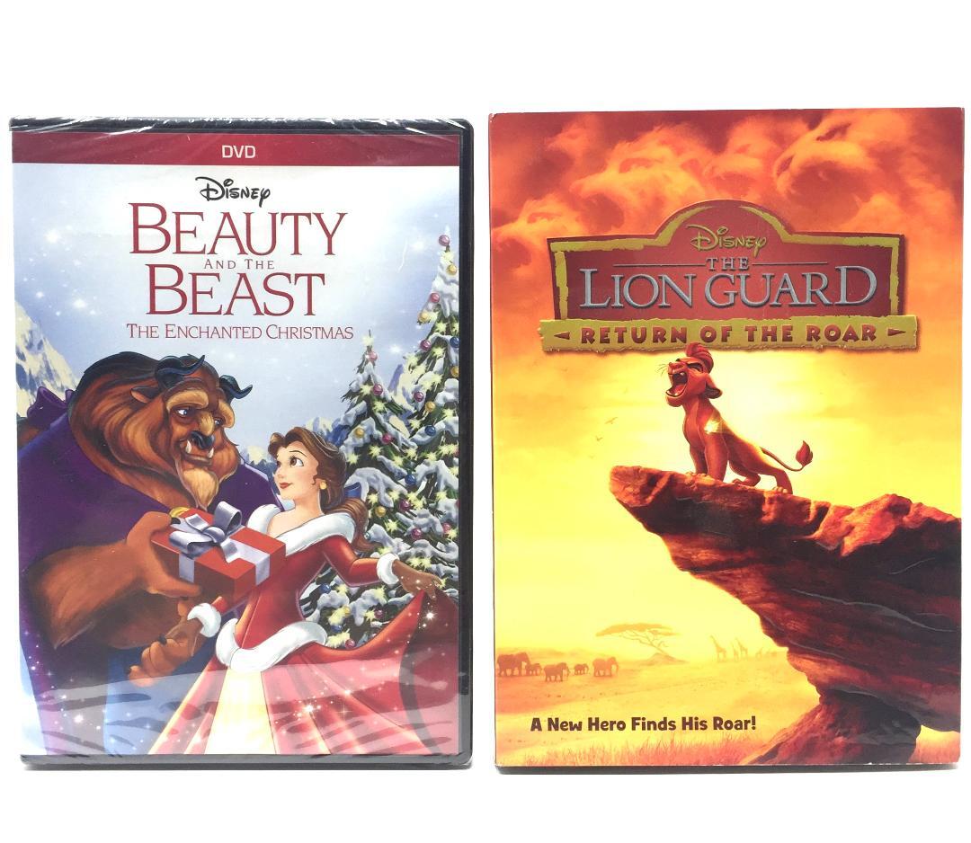 2 NEW DVDs Beauty & the Beast Enchanted Christmas & Lion King 