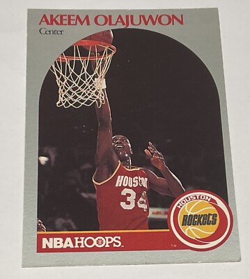 1990 Akeem Abdul Olajuwon NBA Hoops Basketball Card #127 | eBay