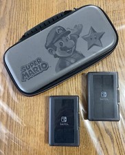 Nintendo Switch Super Mario Carrying Case AND Two Game Cartridge Cases