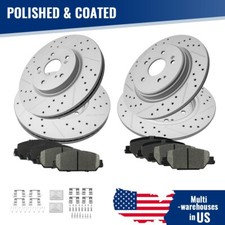 Front Rear Disc Rotors Ceramic Brake Pads Kit For 2017 2018-2023 Honda Cr-v