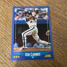 Autographed  1988 Score KEN CAMINITI.   TOUGH !  (DEC).   #L-1