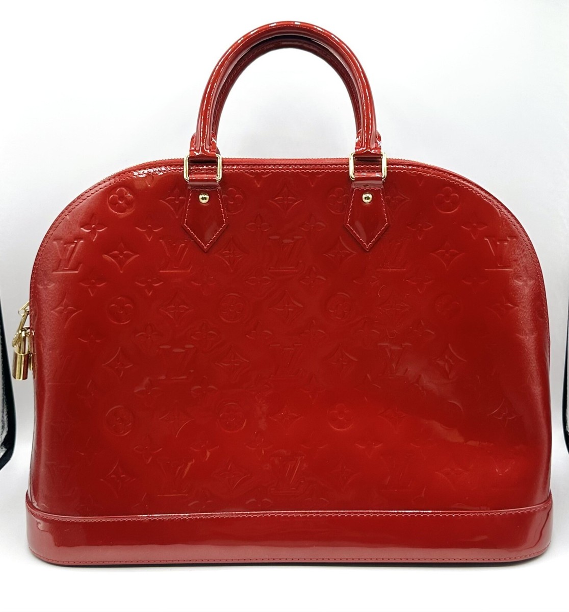 Louis Vuitton Women's Alma GM Red Patent Leather Monogram